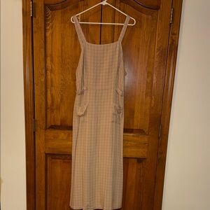 Woolrich Beige Checkered Midi Dress